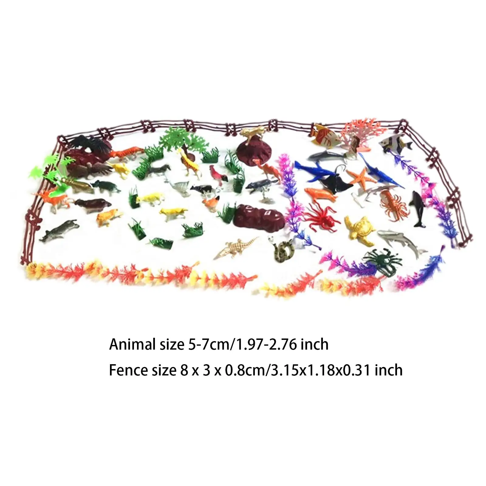 80 قطعة نموذج حيوانات للأطفال ألعاب تعليمية ، مشغولات يدوية ، هدايا الحفلات ، تماثيل لعبة حيوانات مجموعة محاكاة شخصيات حيوانات للأولاد #6