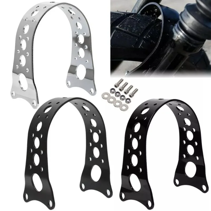 3Colors Motorcycle Front Fork Fender Brace Tracker Narrow For Harley Sportster Iron XL 883 1200 Dyna Low Rider Super Glide