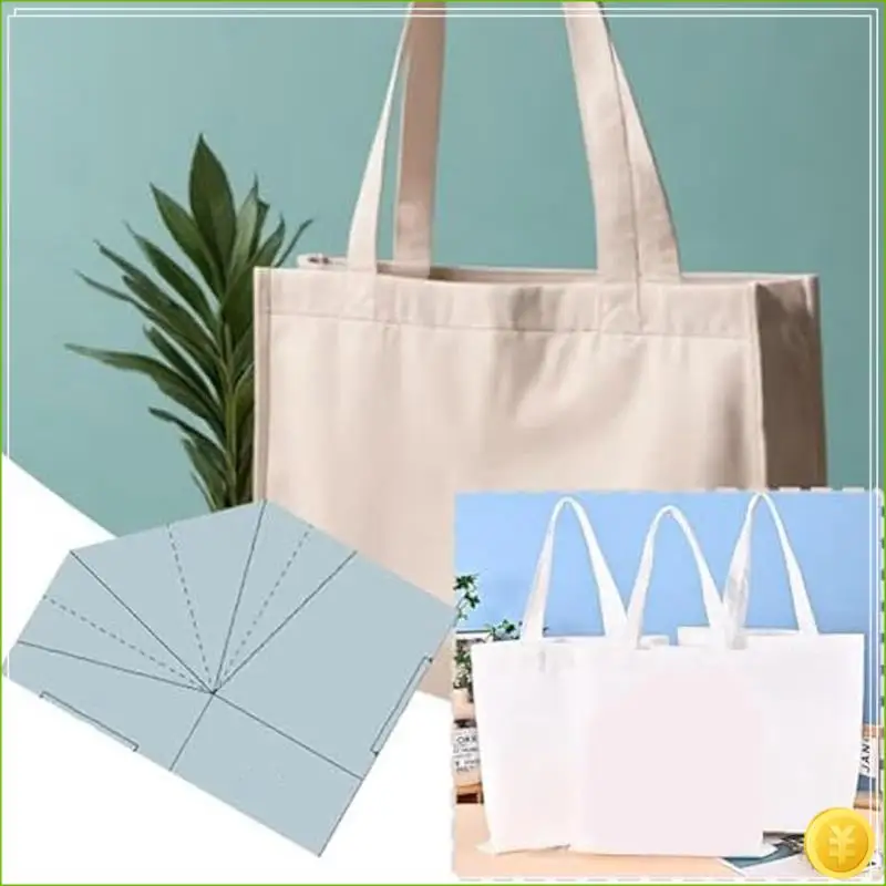 قالب خياطة سلة طعام قابل للطي من القماش DIY، قالب خياطة لحقيبة اليد