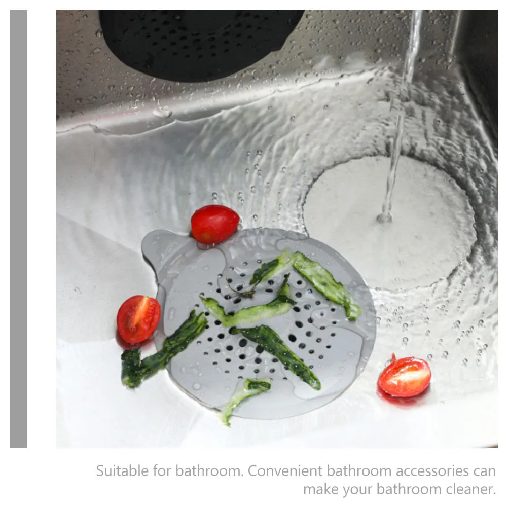 

6Pcs Tpr Shower Drain Hair Catchers Prevent Clogging Bathroom Kitchen Rv Flat Plugs Solid Wear Resistant Shower Hair Catcher