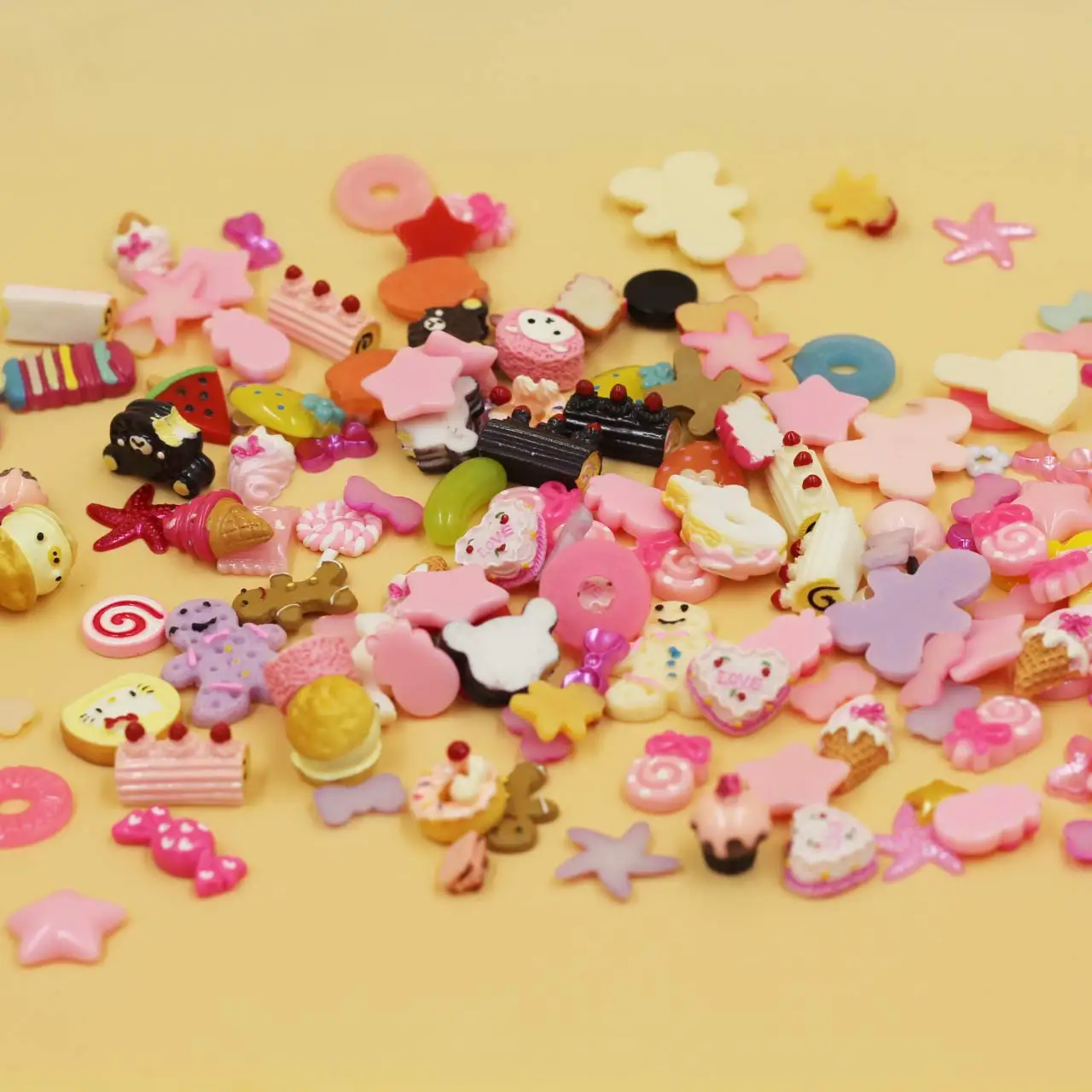 400PCS Multicolor Resin Cameos Flat Back Random Shape 5-30mm DIY Crafts Jewelry Making Materials Pack Creative Handmade Supplies