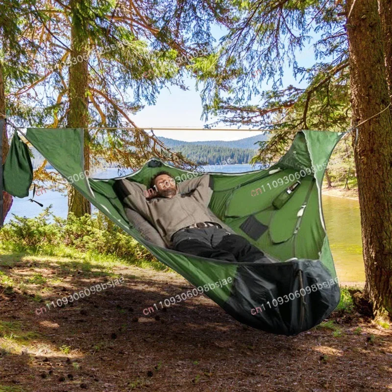 Outdoor Survival Portable Single Hammock Tear-proof Mosquito-proof Hammock Multi-color optional