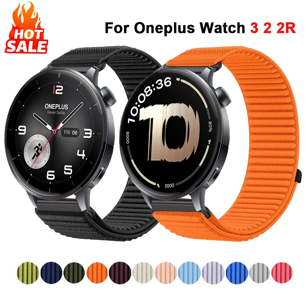 22mm Nylon Strap for Garmin Oneplus Watch 3 2/2R/1 Smartwatch Adjustable Replacement Bracelet Suitable for OPPO Watch X X2 band