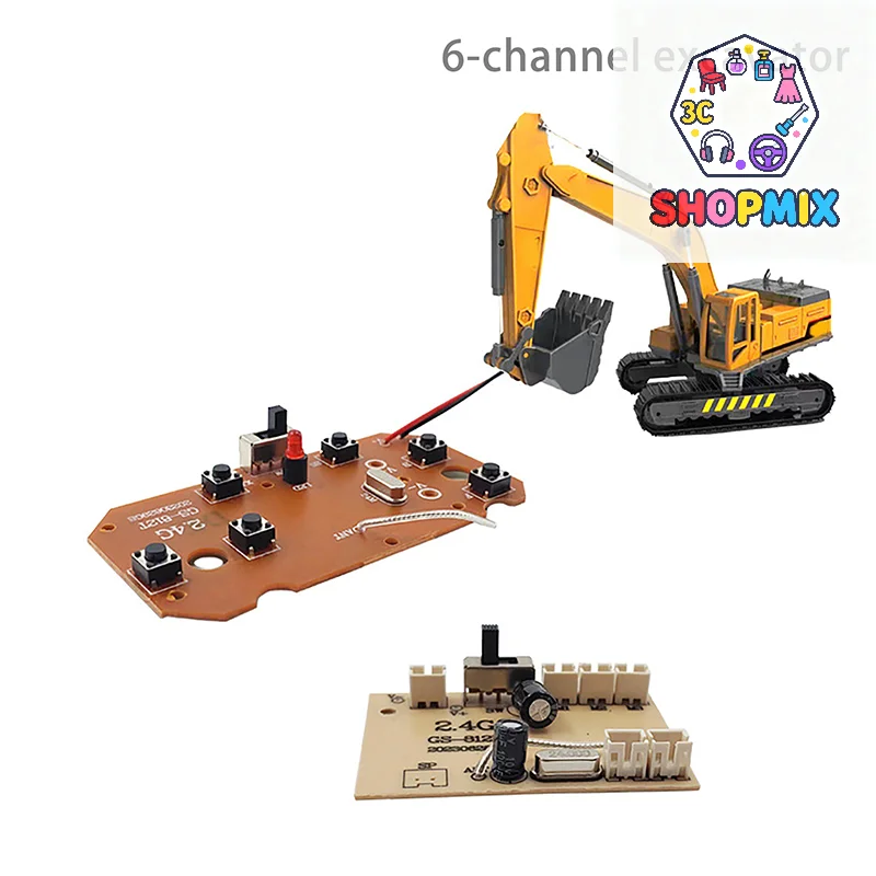 1 مجموعة ل RC سيارة التحكم عن بعد اللعب أجزاء 6CH 2.4 جرام التحكم عن بعد جودة عالية 27 ميجا هرتز الدائرة PCB جهاز ريسيفر استقبال وإرسال المجلس #1