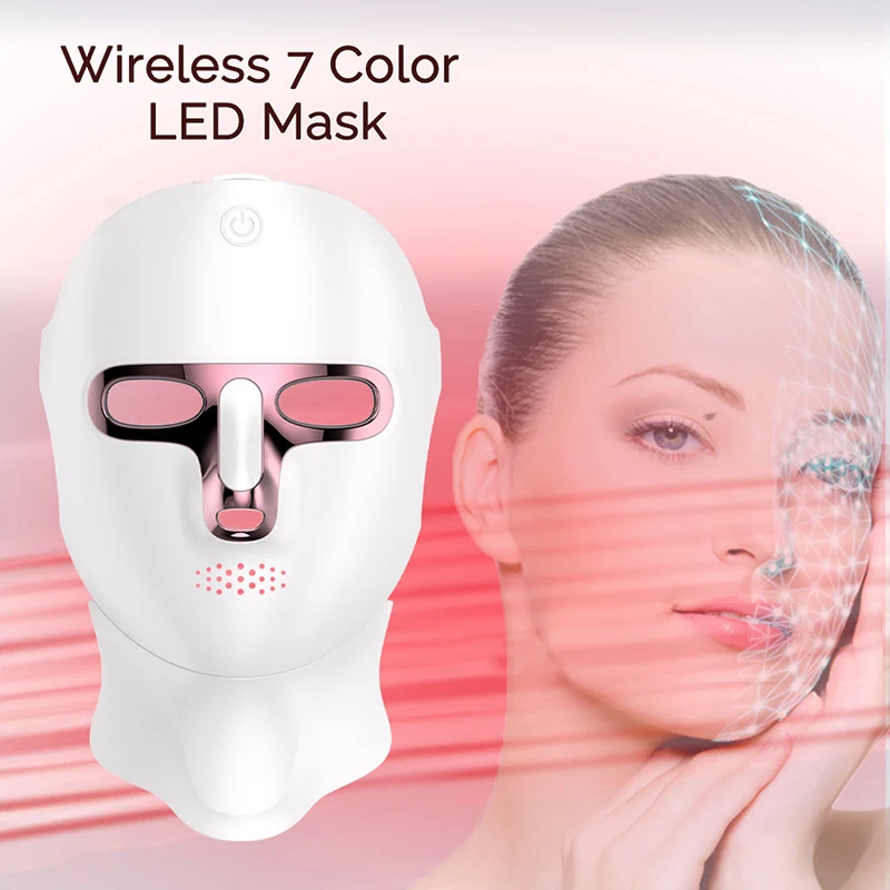 Beauty Face-Neck Mask 120 LED Photon Electronic Mask Repair Rejuvenation Lightens Fine Lines Brighten Tone fast shipping