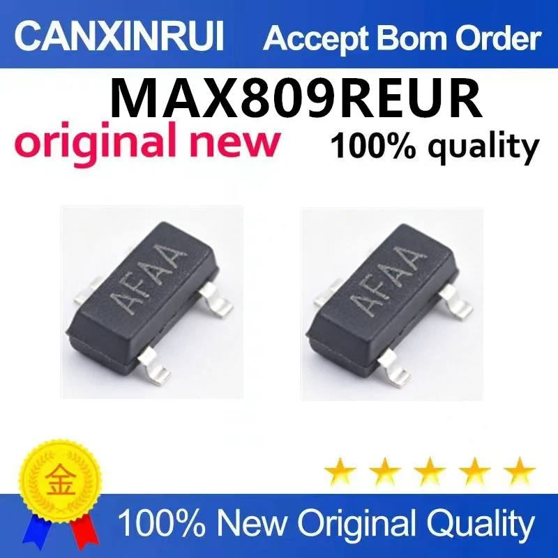 (5pcs-100pcs)New original MAX809REUR+T silk screen printed AFAA SOT-23 microprocessor reset circuit chip
