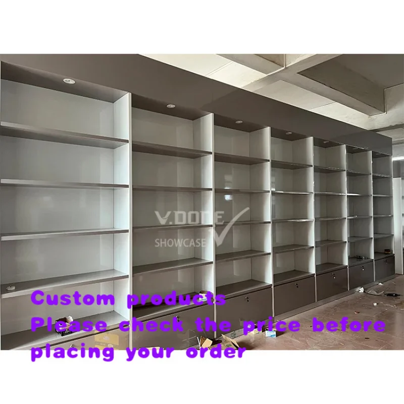 custom.Wallet Shop Holder Racks Wood Cabinet Wallet Bag Decoration Names Stores Wall Mounted Handbag Rack Shelf