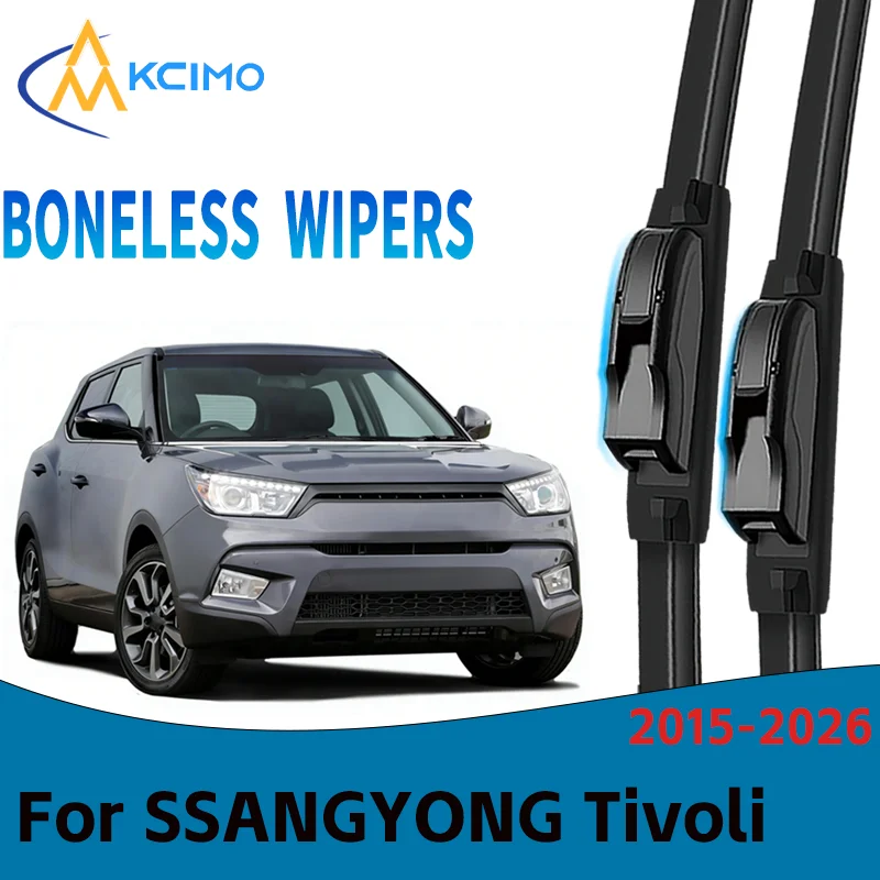 

Durable Windshield Wipers Direct Replacement for SSANGYONG Tivoli suv 2015-2026 Easy to Install Set of Front Wiper Blades