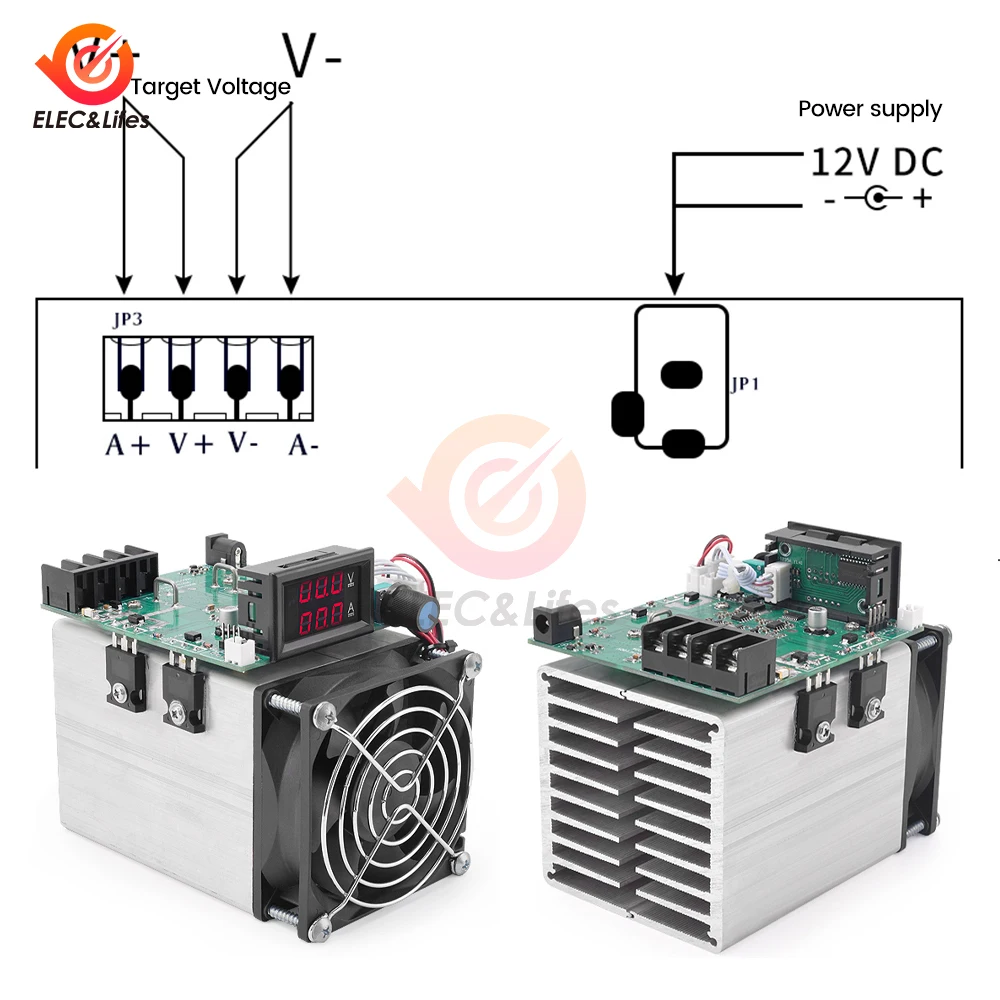 Obciążenie cyfrowy Tester baterii LED DC 12V moduł Tester pojemności baterii 0-20A miernik mocy akumulatora regulowany 100W 250W