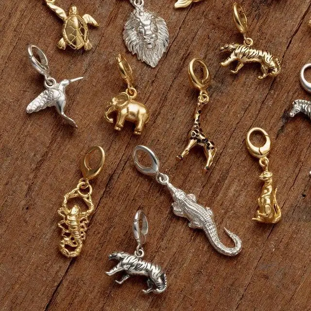 

5pcs Animal Gathering Charms Mouse Bear Elephant Stainless Steel Pendant for Jewelry Making DIY Keychain Necklace Accessories