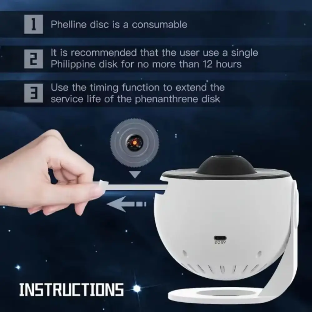 360 Degree Rotate Galaxy Projector Starry Sky Projection LED Lamp Night Light 12 in 1 Cosmic Scenery Planetarium Lamp Room