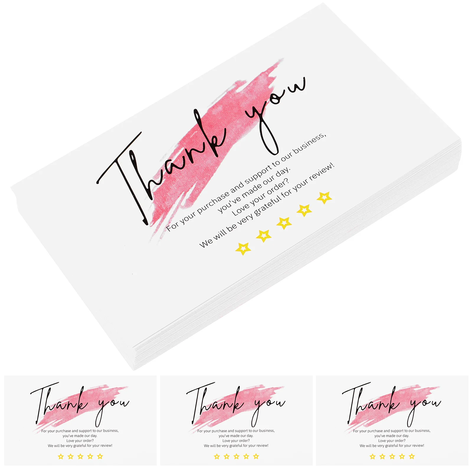 

30pcs Copper Paper Cards Thank You Business Greeting Cards for Shopping ders Store Packaging Lightweight Portable Easy to Write