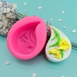 Tree Leaf Shape Silicone Soap Mold Flower Pattern Emboss Soap Making Tools DIY Handmade Cake Chocolate Candy Baking Mould