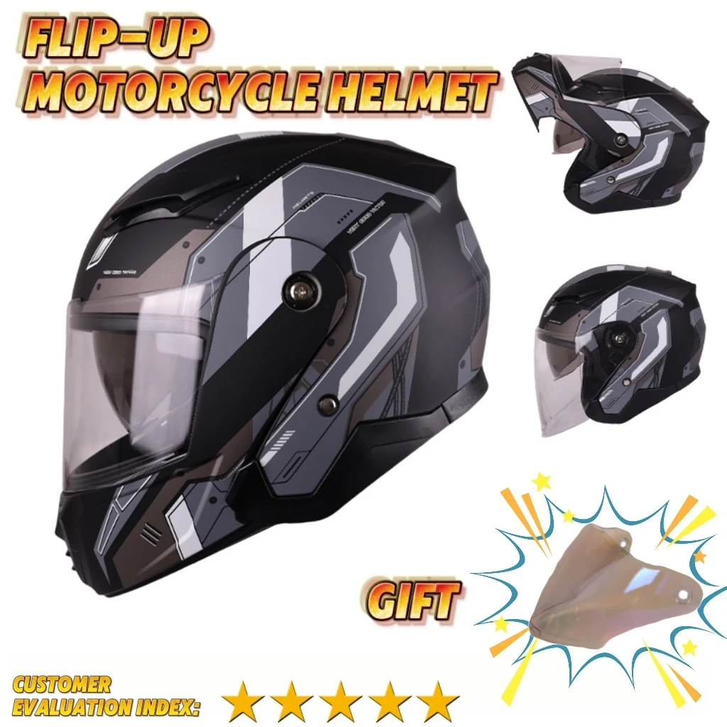 

New fashionable motorcycle helmet, with a detachable front face that can be worn as a 3/4 helmet for both men and women in all s