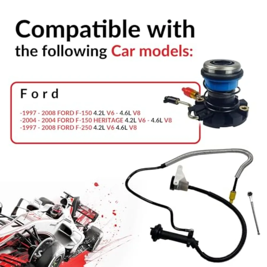 أسطوانة القابض الرئيسية وأسطوانة الرقيق لـ 19972008 F150 F250 4.2L V6 4.6L V8 Heritage FX2 STX XL XLT XTR STX Flotillera Lar