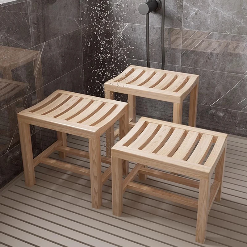 

Wooden Small Bathroom Chair Living Room Elderly Portable Minder Disabled Shower Stool Children Bedroom Tabouret Home Furniture