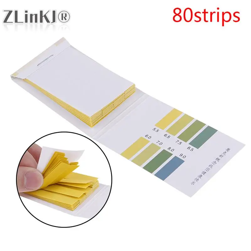 PH Value 5.5-9.0 Alkaline Acid Litmus Testing Paper Tester 80 Strips PH Meters Indicator Paper For Urine Water Aquarium PH Test