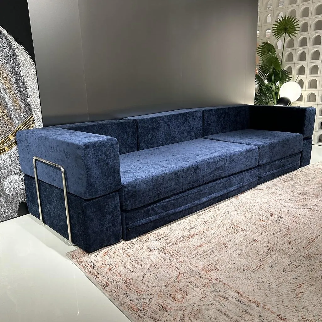 Modular Sectional Folding Sofa Bed-Modern Luxury Eco-Friendly Upholstered Fabric Apartment & Villa Living Room Furniture
