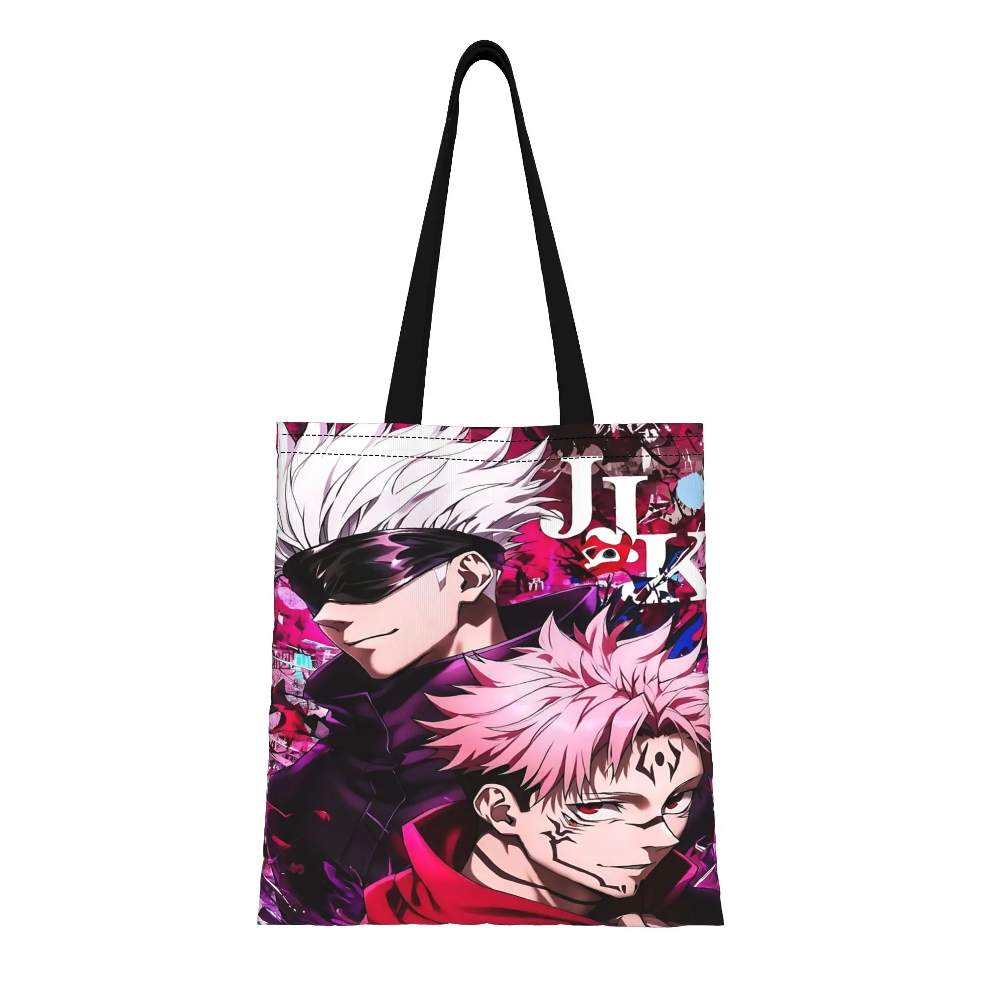 

ita bag Jujutsu Kaisen Reusable Double Sided Canvas Tote Bag Shoulder funko Handbag