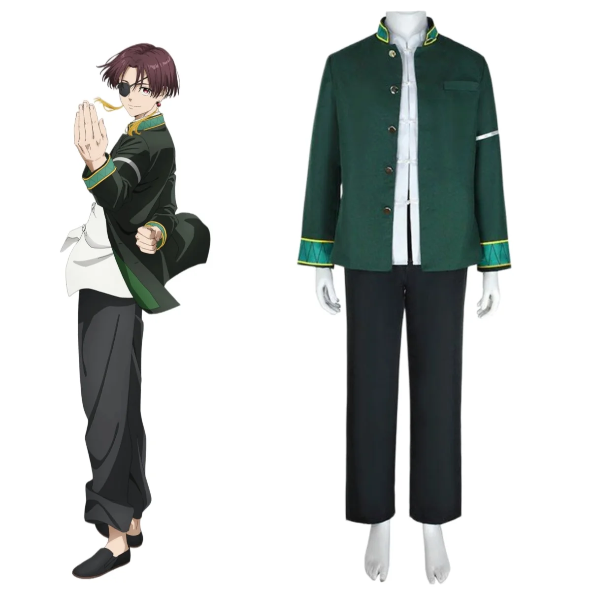 

Anime Wind Breaker Suo Hayato Cosplay Costume With Earrings Eye Mask Set Hayato Soa Jacket Mens Halloween Party Carnival Outfit