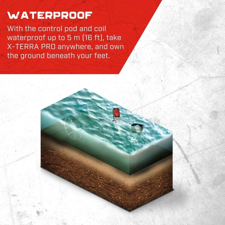 X-terra PRO-Detector de metales para adultos, resistente al agua, Tesoro, 3 modos de detección