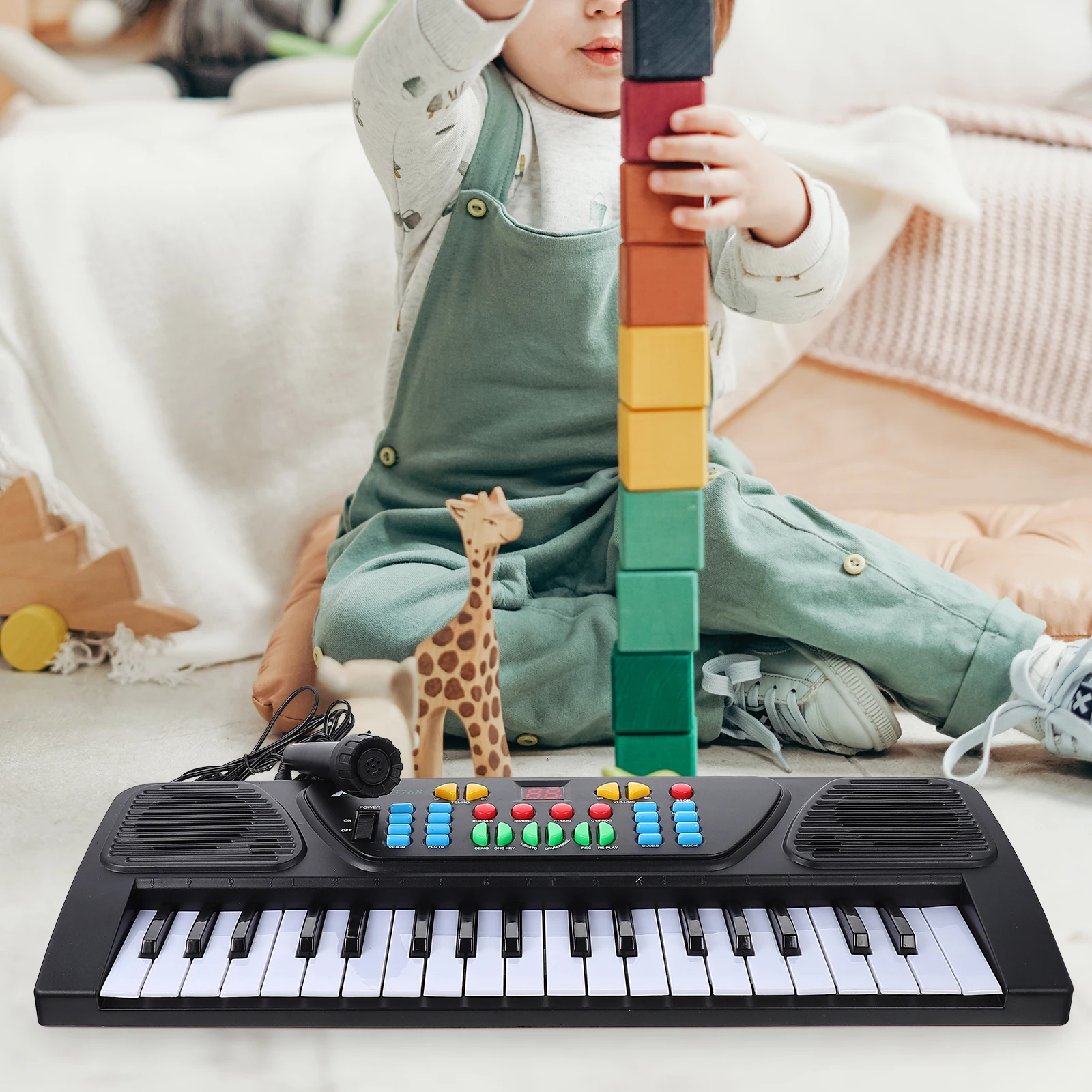 

1set 37 Keys Music Keyboard Toy Electronic Component Child Piano Plaything Stimulates Talent Multipurpose Practice