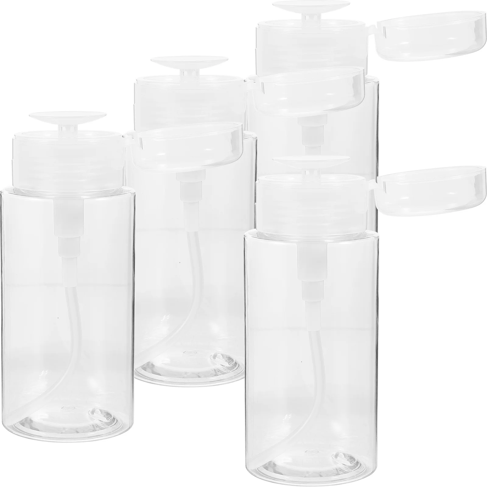 4 قطع من مزيل طلاء الأظافر، زجاجات فارغة، موزع مضخة الضغط لإزالة المكياج، حاوية تخزين السائل أثناء السفر #3