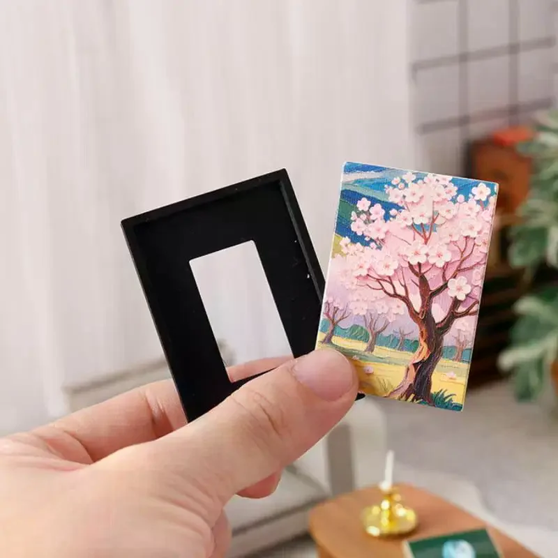 3Pcs 인형 집 미니어처 액자 벽화 1:12 스케일 미니 공예 그림 놀이 집 장식품 어린이 장난감