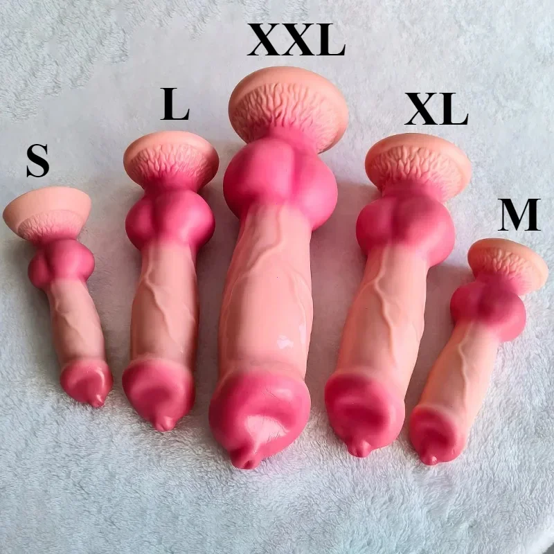 Realistic Huge Dog Dildo Anal Plug With Suction Cup Silicone Big Butt Plug Prostate Massager Adult Sex Toys for Men Women