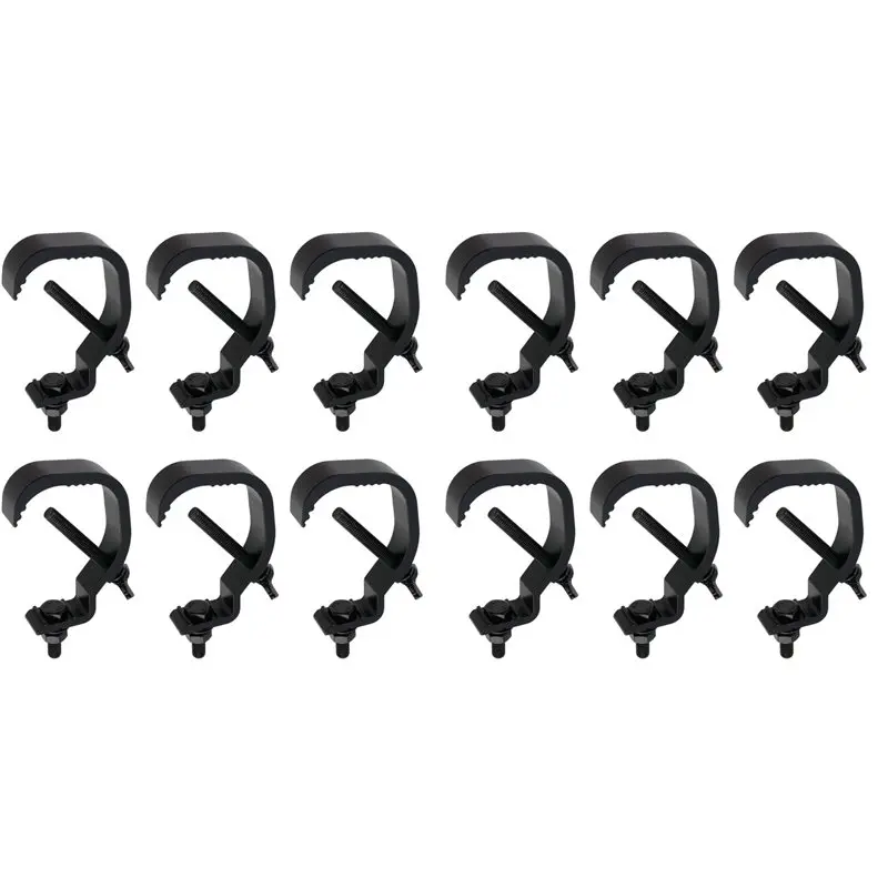 12 Pcs Stage Lighting Clamps Heavy Duty Alloy Truss Clamp Hanger For DJ Projector Par Spotlight Moving Head Light-AT36