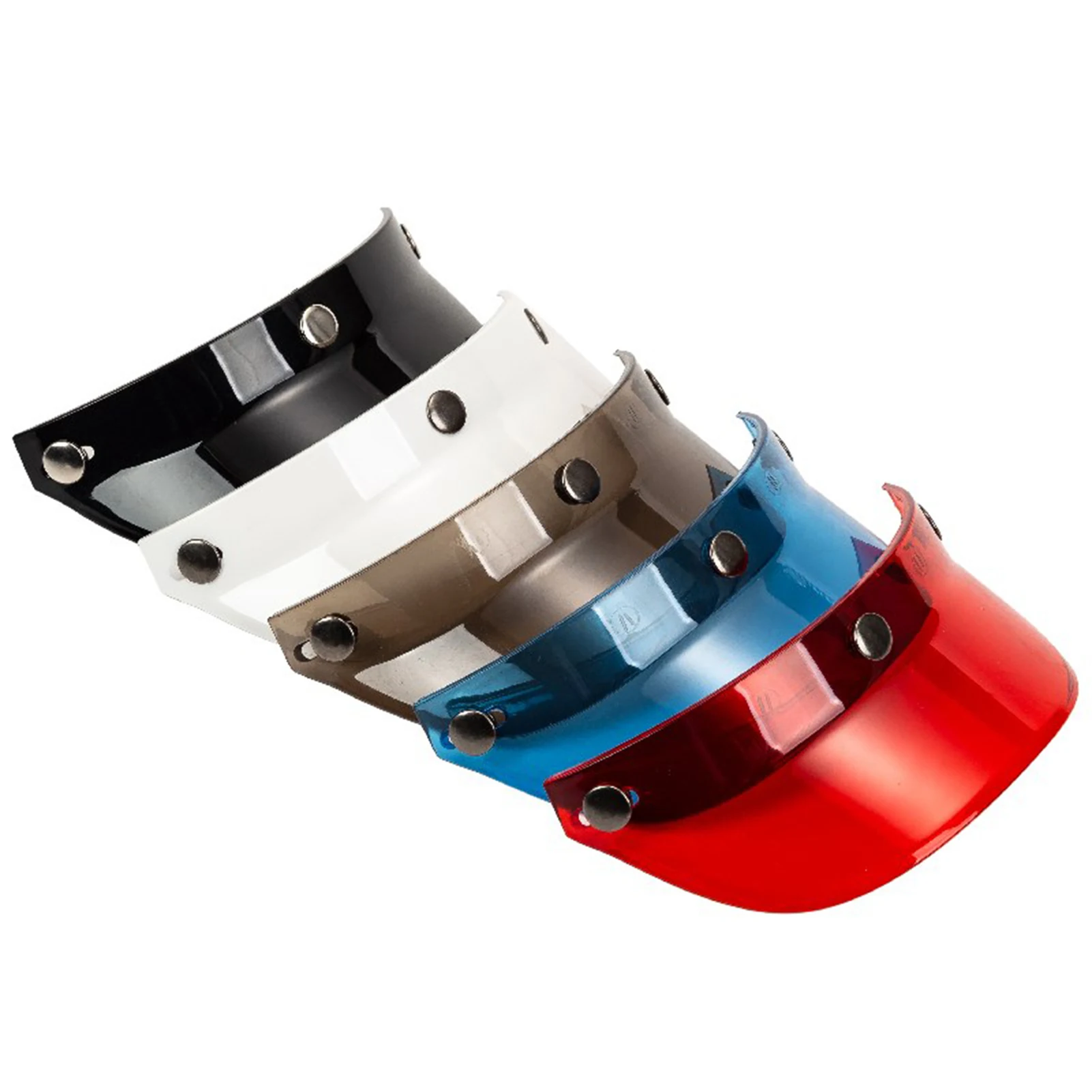 Universal 3 Snap-Button Visor Flip Up Wind Shield for Open Face Motorcycle Helmet Equipment Accessories view 2
