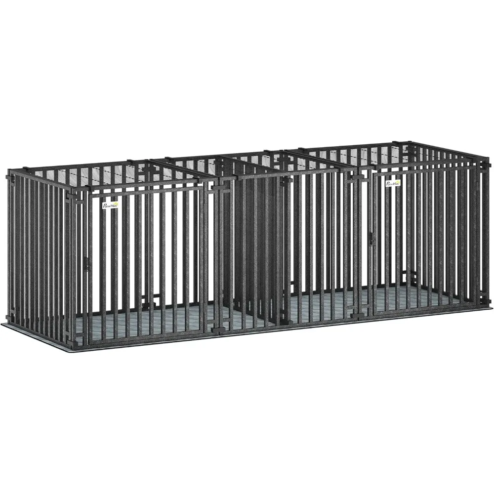 

Heavy Duty Dog Crate, Extra Large Metal Cage Kennel with Divider and Mat, Modular Pet Playpen for Small Medium Large，Customized