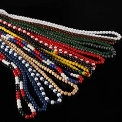 SOMEHOUR Hiphop Round Beads Colorful Necklace 45cm Chain Handmade DIY Pendant Jewelry Making Accessories For Men Women Gifts