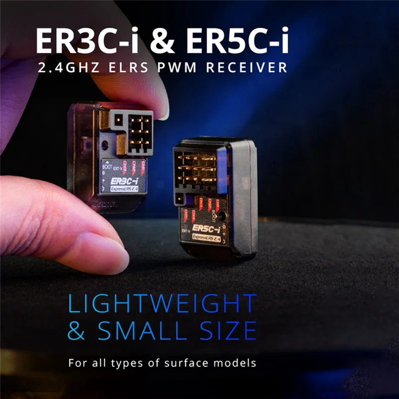 ل Radiomaster Er5ci 5CH RX استقبال 2.4Ghz ELRS PWM استقبال المدمج في هوائي ل RC FPV سيارة قارب شاحنة