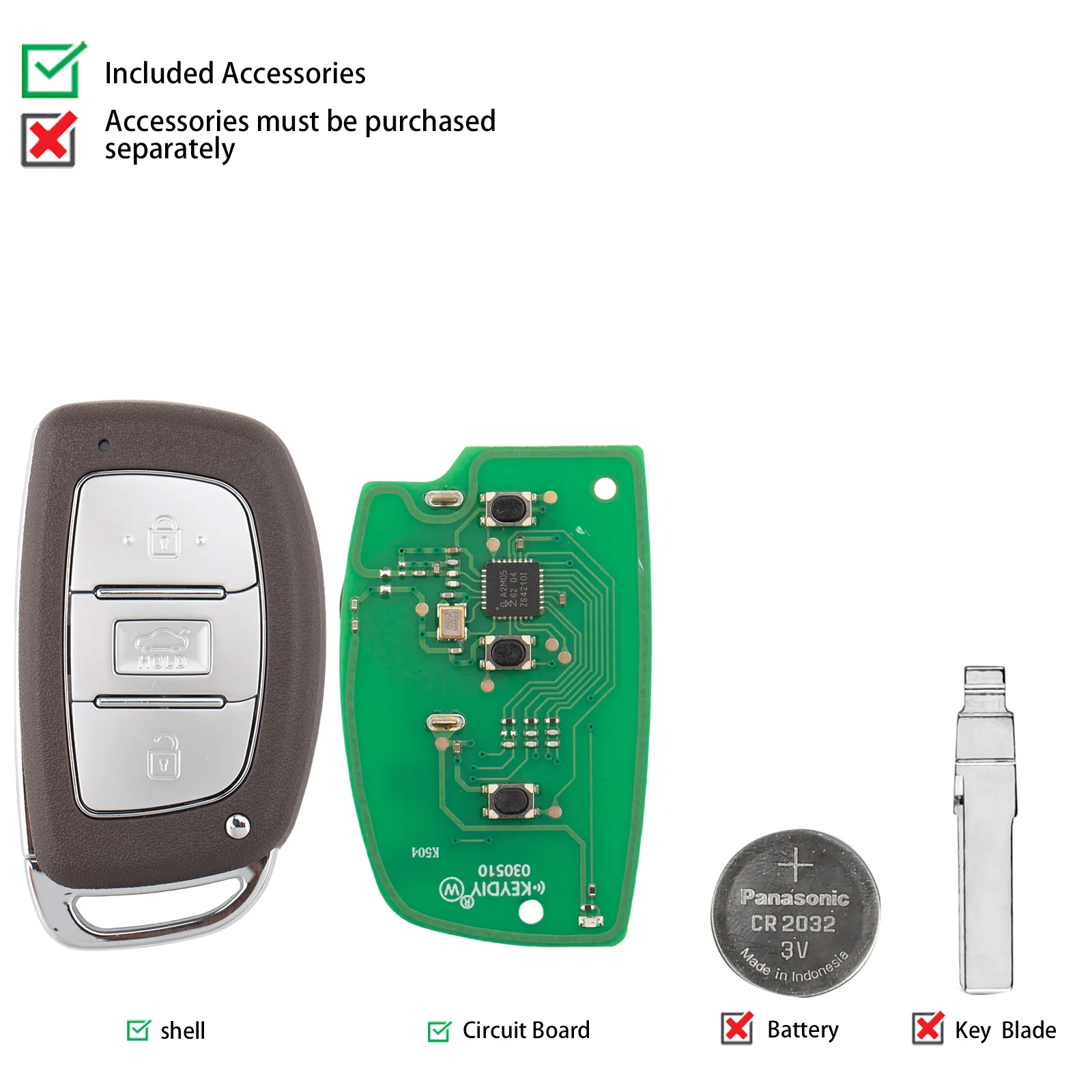 KEYDIY KD ZB33-3 Universal Smart Remote Key 3 Buttons Compatible with Hyundai Type