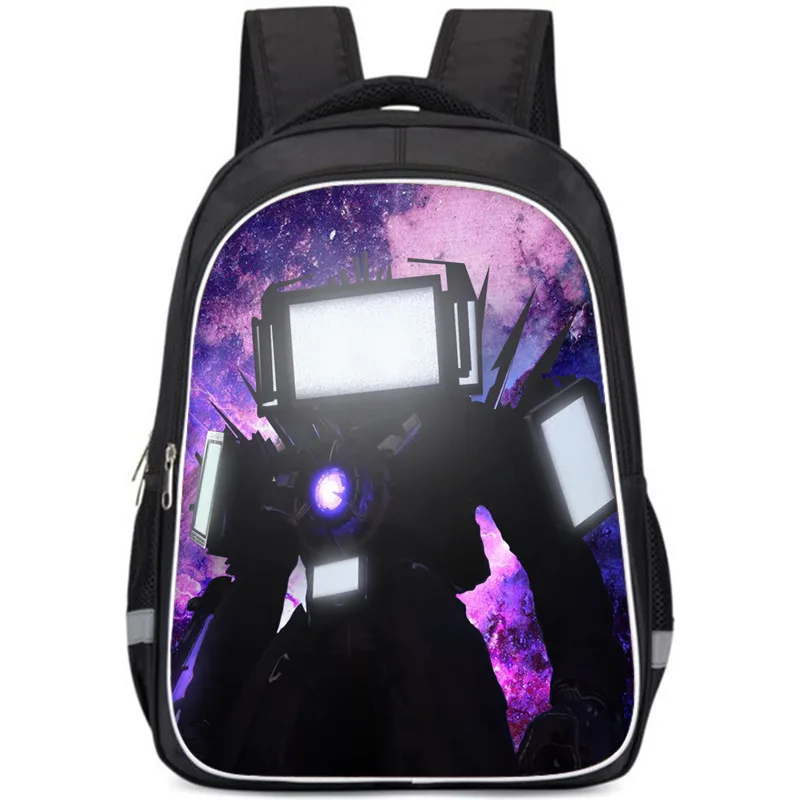 Titan Tv Man Skibidi Toilet Backpack Cartoon School Backpack For Boys Titan Drill Man Camera Man Speakerman Lunch Bag Box Case