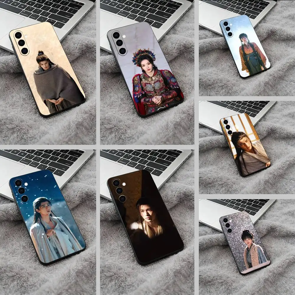 

X-Xie Zheng&Fan Changyu Black Soft Silicone Phone Case for Samsung Galaxy A73, A71, A72, A70, A53, A52, A51