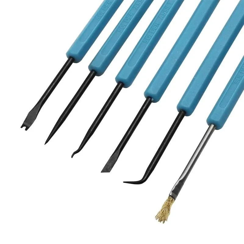 6pcs Desoldering Aid Tool Soldering Welding Welder Assist Repair Tool Kit Set Soldering Aid PCB Cleaning Kit Hand Tools