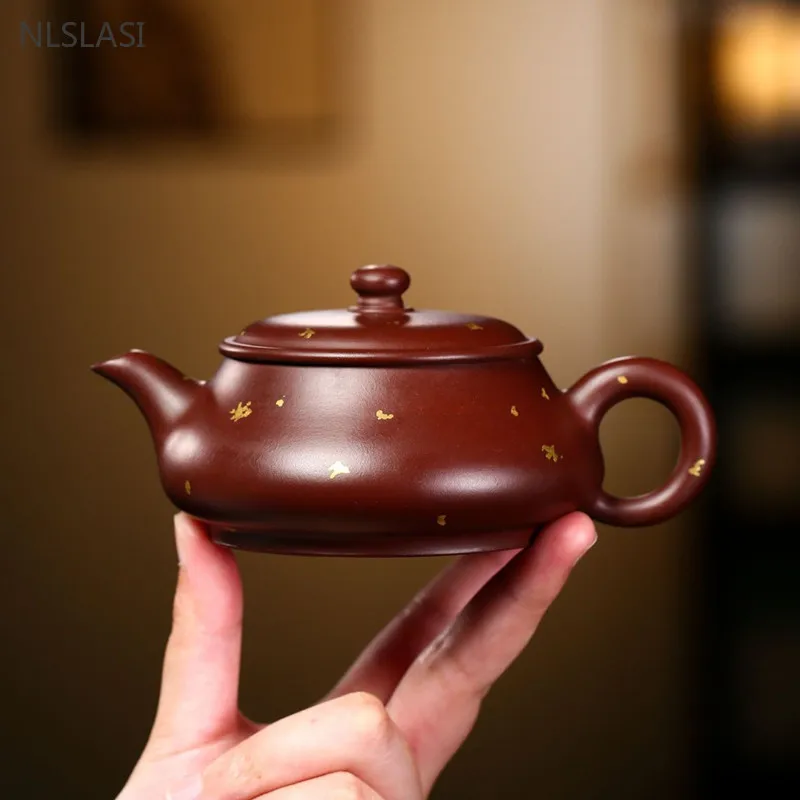 

180ml Chinese Yixing Purple Clay Teapot Handmade Pot Raw Ore Zhu Mud Tea Pot Zisha Kettle Suit Tie Guanyin Puer Teaware