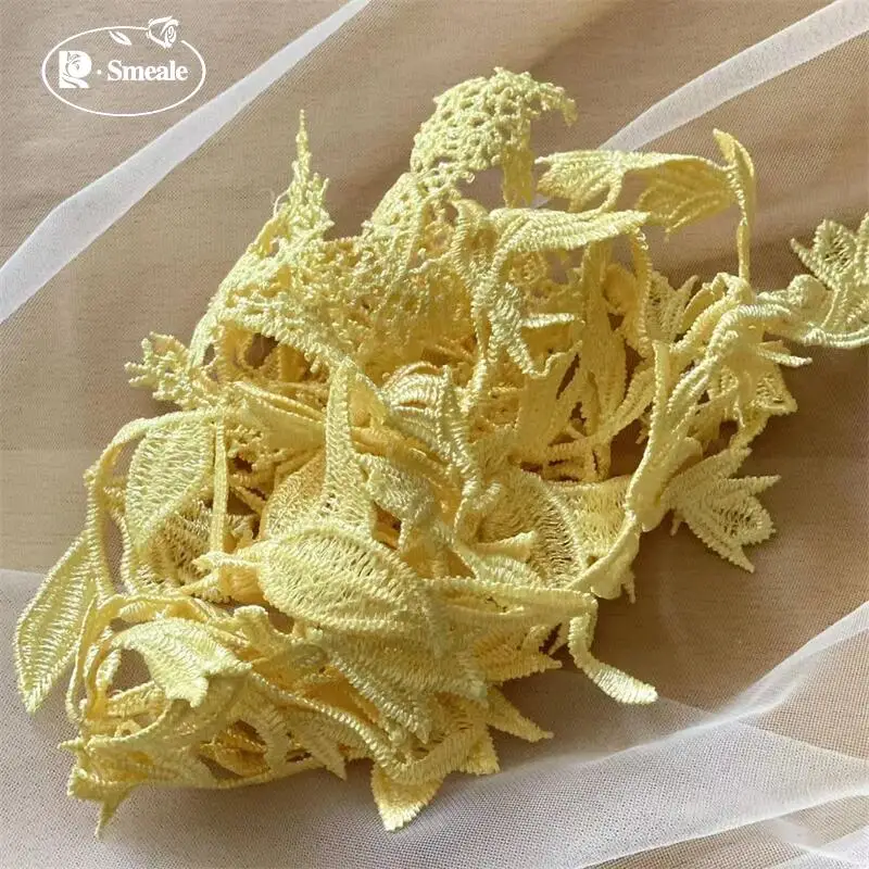 Ranken Blumen und Blätter Spiegel Patches, Kinderkleidung Kleid Spitzenapplikation.Handgefertigte DIY Spitzenkleidungszubehör RS 252141 – Detail 5