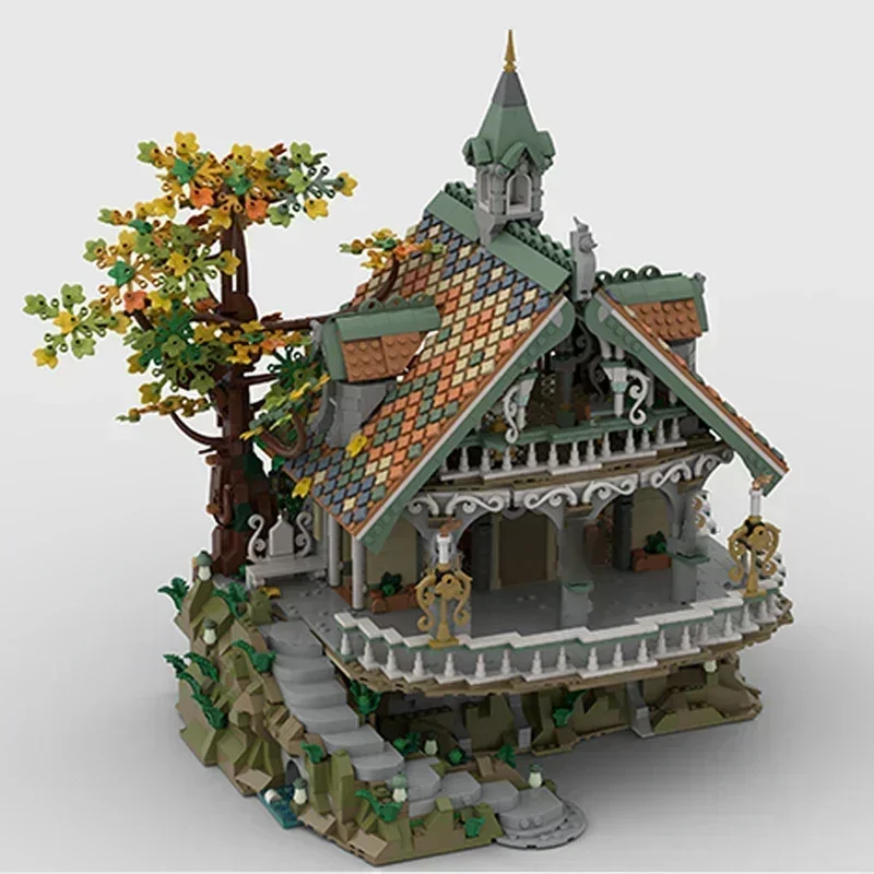 人気のリングキングモデル MOC 組み立てブロック モジュール式 最後の家 テクノロジーブロック ギフト クリスマス おもちゃ DIY セット 組み立て