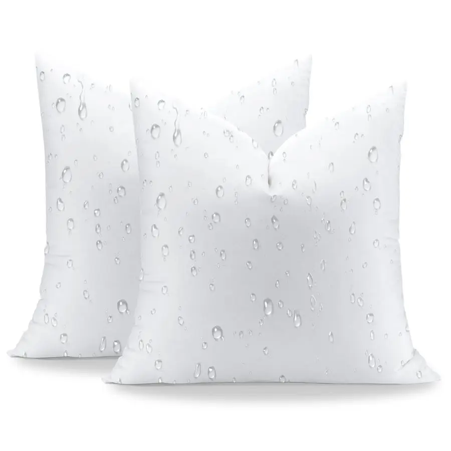 

Наполнители для уличных подушек 26x26, водонепроницаемые наполнители из синтетического пуха, комплект из 2 штук, декоративные уличные подушки для дивана