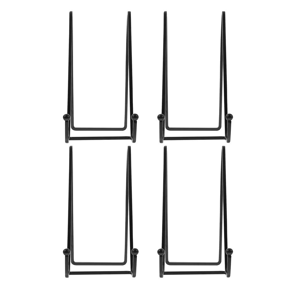 

4pcs Black Metal Easel Stand For Display Plate Holder Display Stands For Picture Frames Picture Frame Holder Decorative Plate St