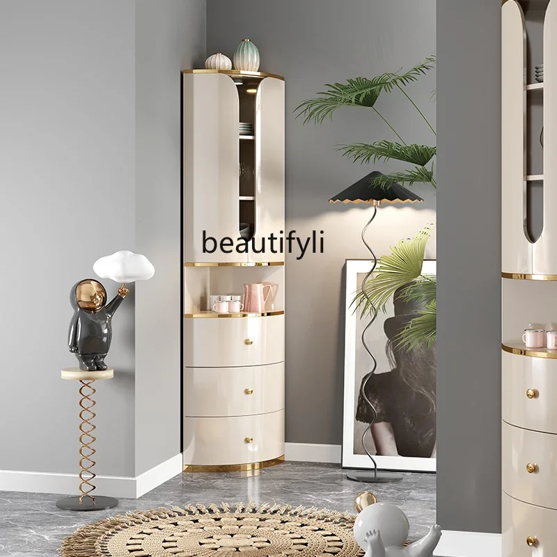 scn8617 Triangle Cabinet Living Room Corner Cabinet Modern Paint Clothes Closet Bedroom Storage Multifunctional Cabinet