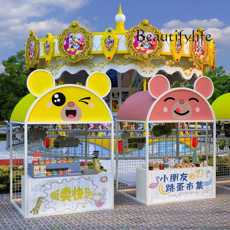 Vo Amusement Park Animation Display Stand Internet Celebrity Market Promotion Stall Stand Cartoon Theme Outdoor Market Iron Stal