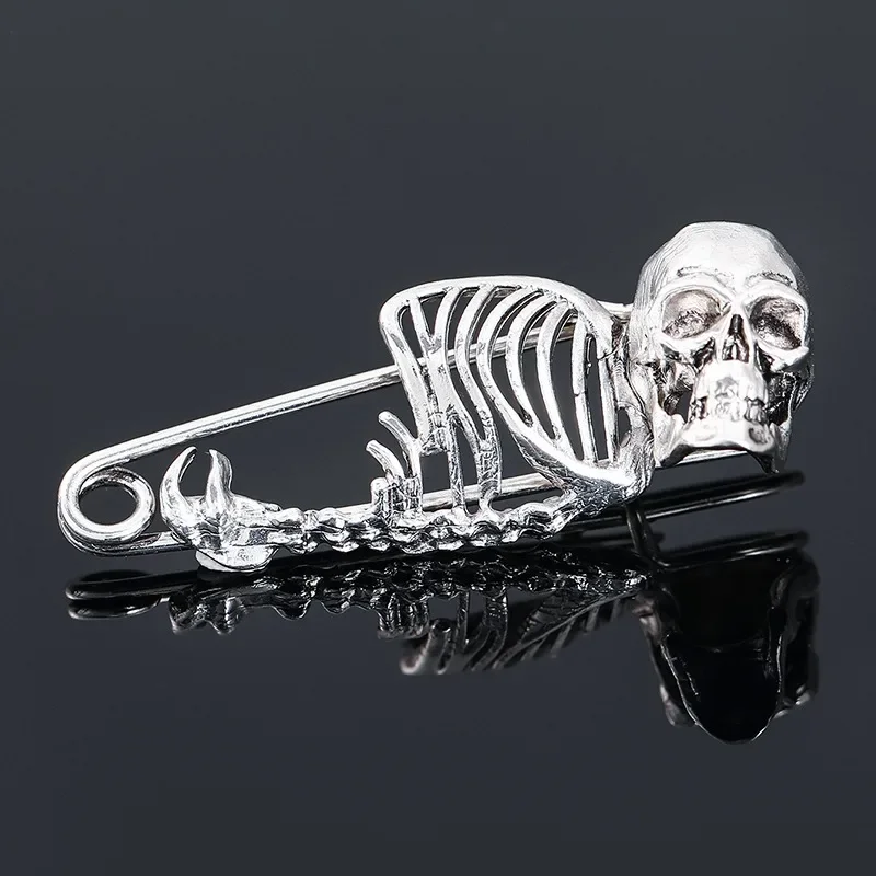 Punk Vintage Men\'s and Women\'s Skull Brooch Punk Gothic Creative Brooch Party Personalized Costume Accessories