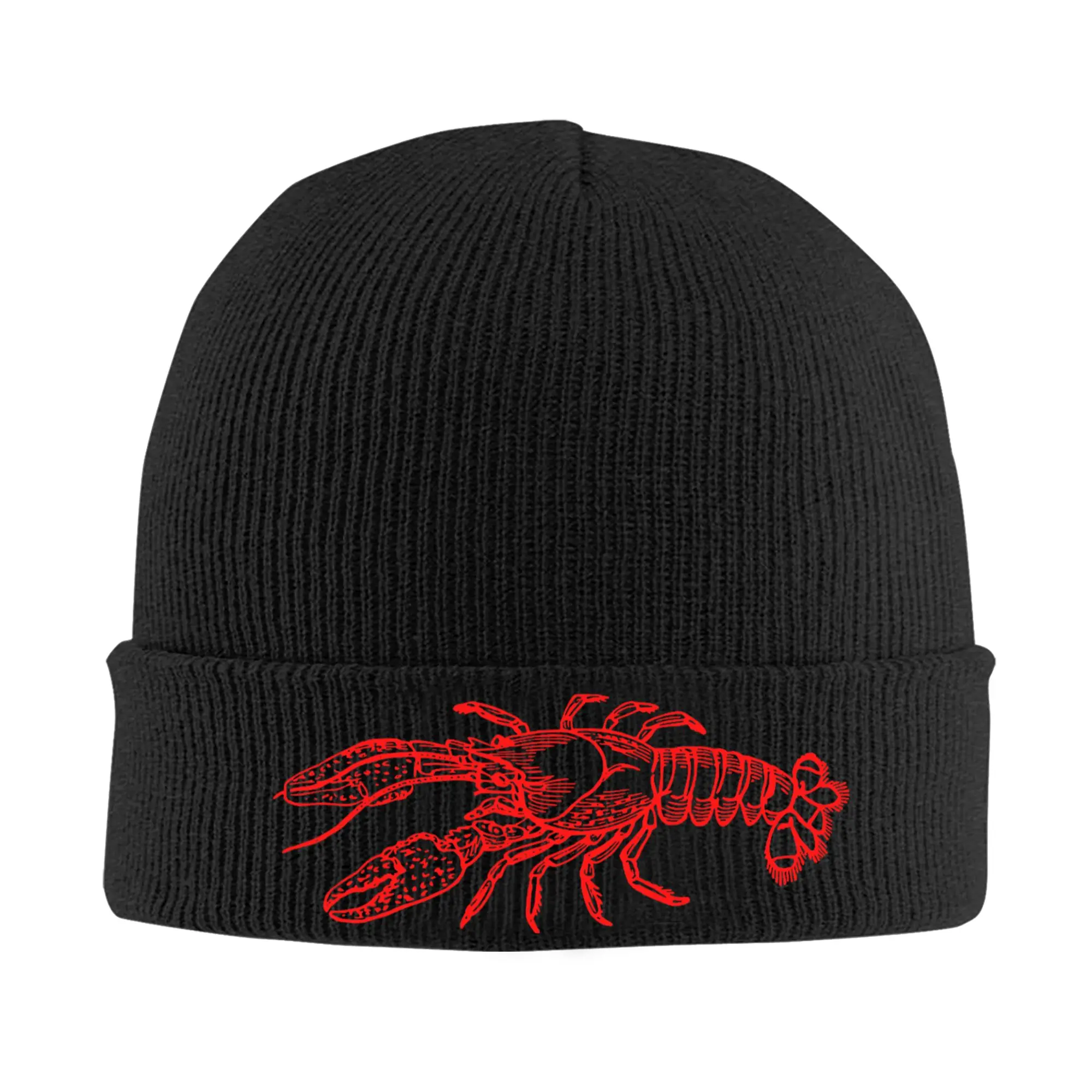 Funny Lobster Marine Nautical Fishing Animal Beanie Hats  Bonnet Hats Female Male Casual Kpop Knit Hat Winter Head Wrap Caps