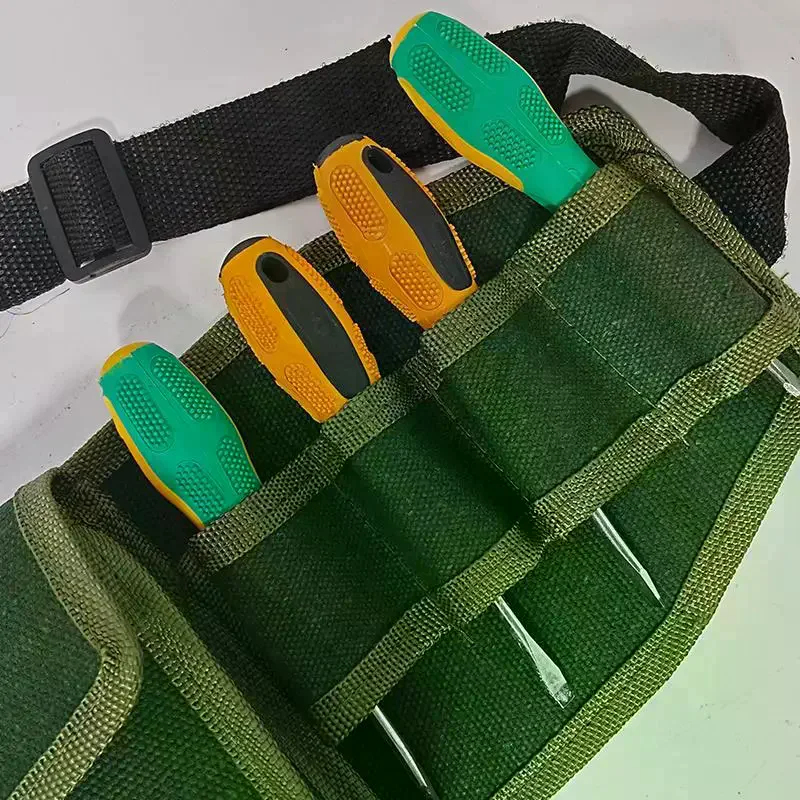 1Pcs Large-Capacity Wear-Resistant Bag Portable Tool Waist Pouch With Adjustable Belt For Electricians & Carpenters
