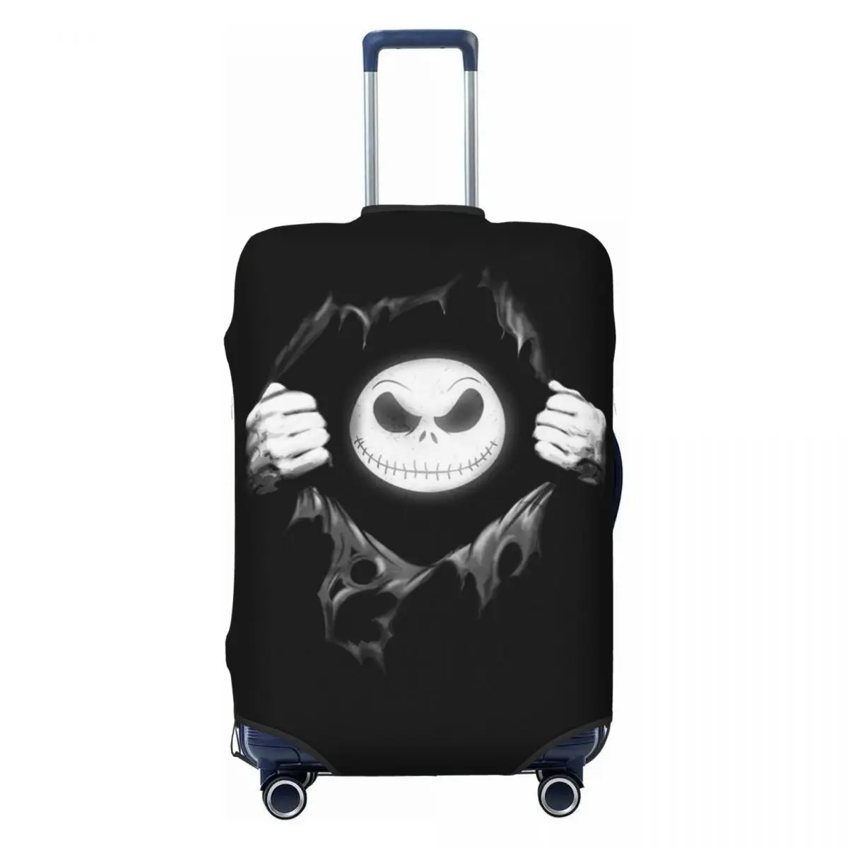 

Custom Jack's Heart The Nightmare Before Christmas Suitcase Cover Elastic Halloween Luggage Protective Covers for 18-32 inch