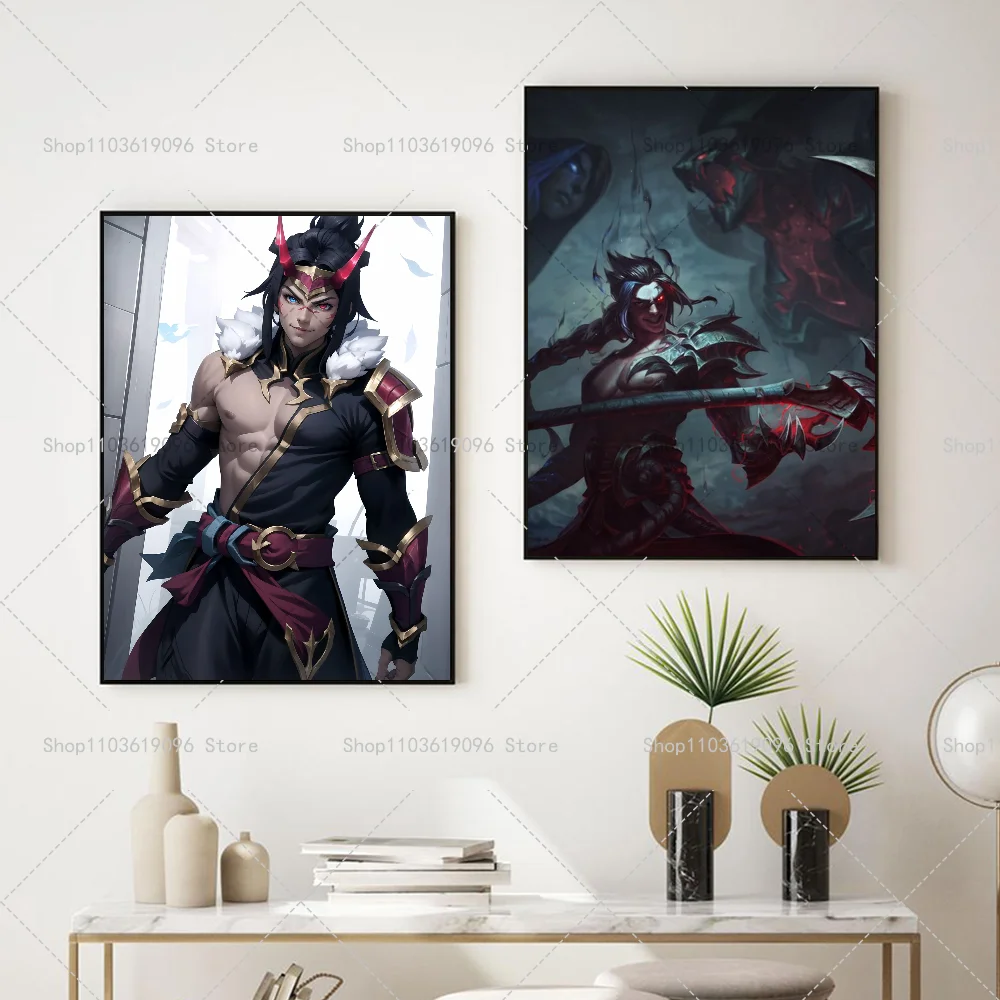 1pc League Of Legends S-Shieda K-Kayn Self-adhesive Art Poster Waterproof Paper Sticker Coffee House Bar Room Wall Decor